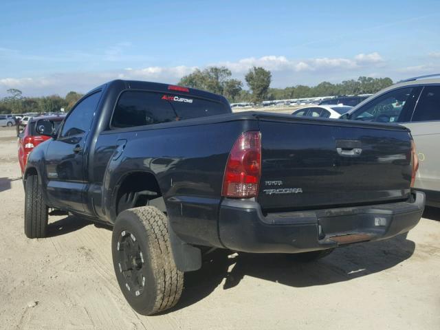 5TENX22N47Z378693 - 2007 TOYOTA TACOMA BLACK photo 3