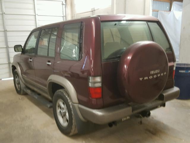 JACDJ58X727J11098 - 2002 ISUZU TROOPER S MAROON photo 3