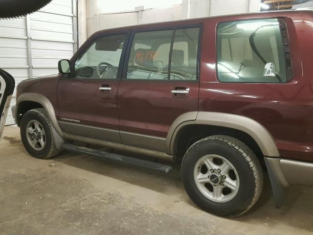 JACDJ58X727J11098 - 2002 ISUZU TROOPER S MAROON photo 9