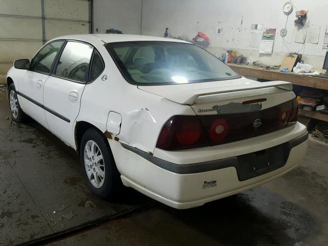 2G1WF52E619260126 - 2001 CHEVROLET IMPALA WHITE photo 3