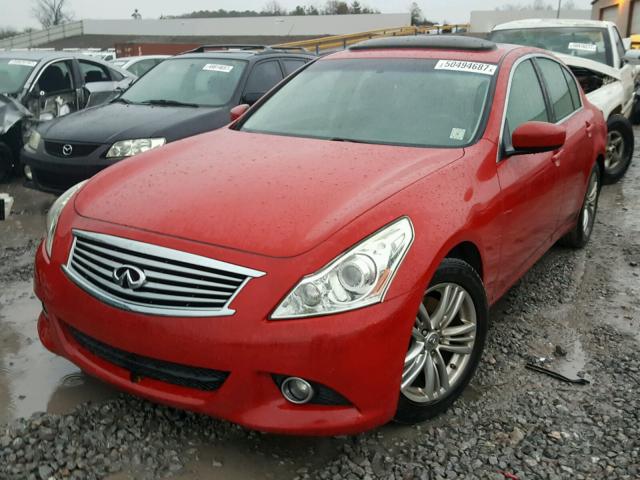 JN1CV6AP1BM505878 - 2011 INFINITI G37 BASE RED photo 2