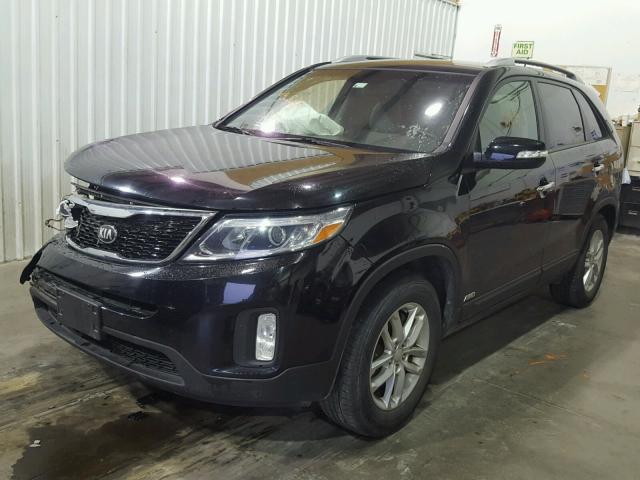 5XYKTCA62EG476563 - 2014 KIA SORENTO LX BLACK photo 2