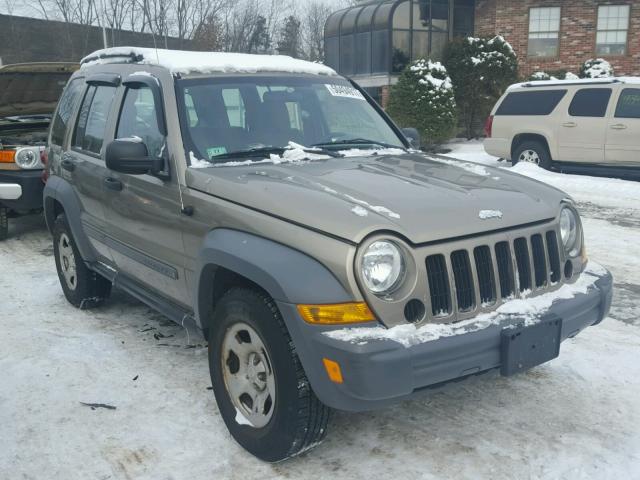 1J4GL48K16W120988 - 2006 JEEP LIBERTY SP BROWN photo 1