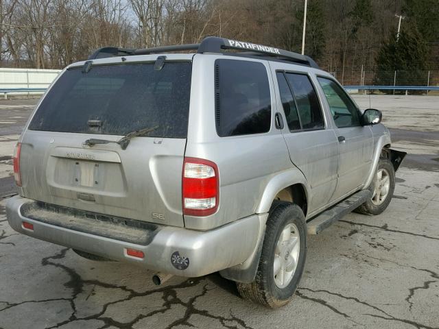 JN8DR09Y72W734056 - 2002 NISSAN PATHFINDER SILVER photo 4