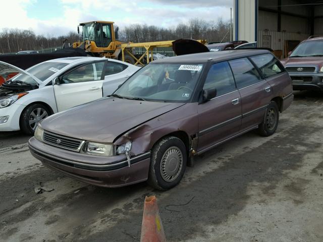 4S3BJ6323N9908676 - 1992 SUBARU LEGACY L BROWN photo 2