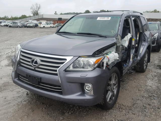 JTJHY7AX5F4186102 - 2015 LEXUS LX 570 GRAY photo 2