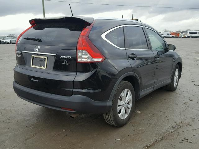 2HKRM4H79CH616601 - 2012 HONDA CR-V EXL BLACK photo 4