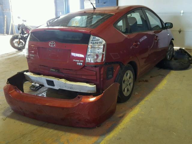 JTDKB20U383362643 - 2008 TOYOTA PRIUS MAROON photo 4