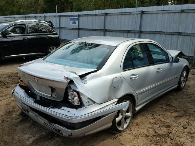 WDBRF52H26E021187 - 2006 MERCEDES-BENZ C GENERATI SILVER photo 4