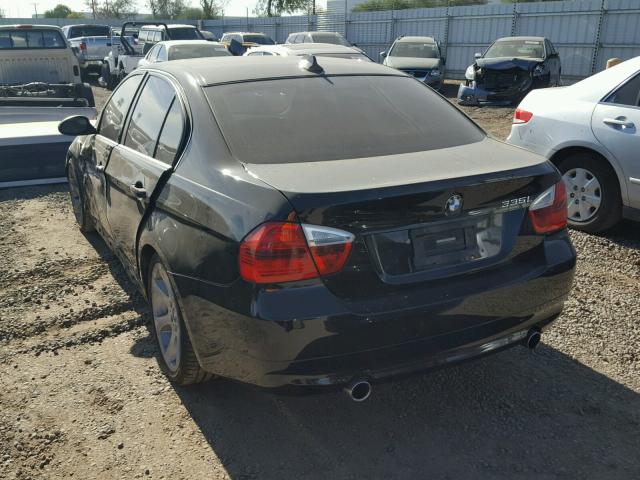 WBAVB77528NH78227 - 2008 BMW 335 I BLACK photo 3