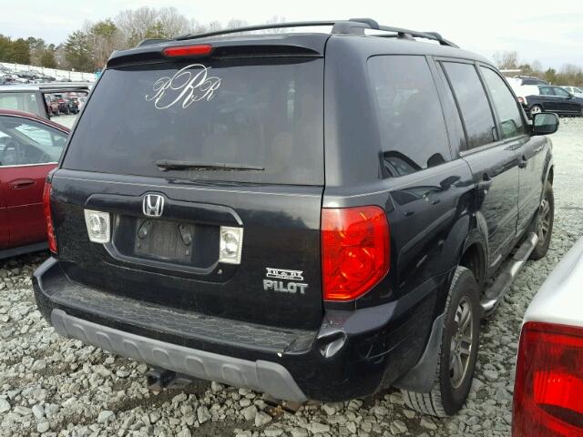 2HKYF18574H503878 - 2004 HONDA PILOT EXL BLACK photo 4