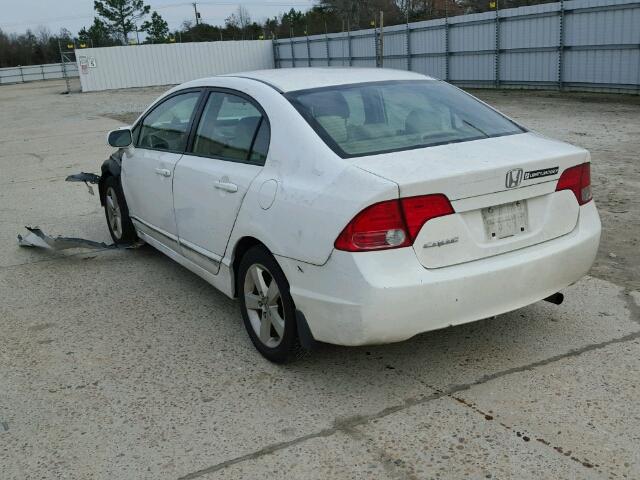 1HGFA16808L050838 - 2008 HONDA CIVIC EX WHITE photo 3