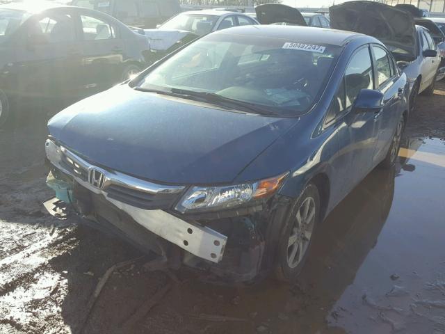 19XFB2E56CE032290 - 2012 HONDA CIVIC LX BLUE photo 2