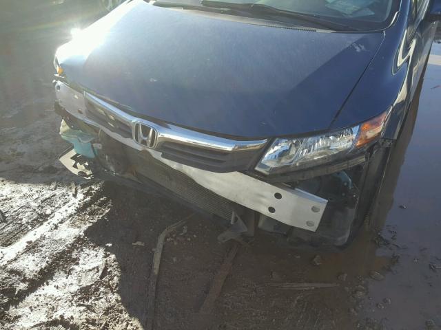 19XFB2E56CE032290 - 2012 HONDA CIVIC LX BLUE photo 9