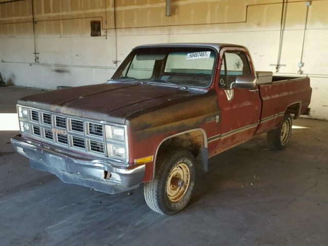 1GTEK14H9BF713758 - 1981 GMC K1500 BURGUNDY photo 2