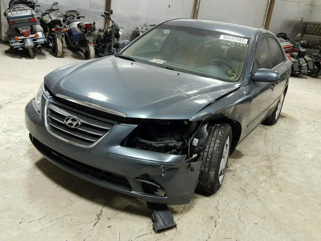 5NPET46CX9H416496 - 2009 HYUNDAI SONATA GLS BLUE photo 2