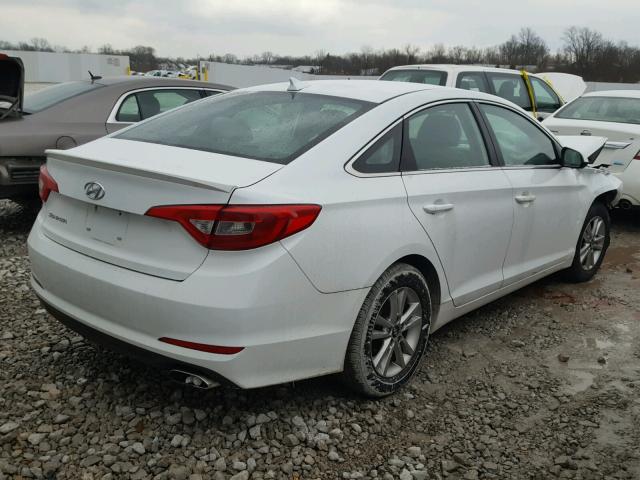 5NPE24AFXGH412787 - 2016 HYUNDAI SONATA SE WHITE photo 4