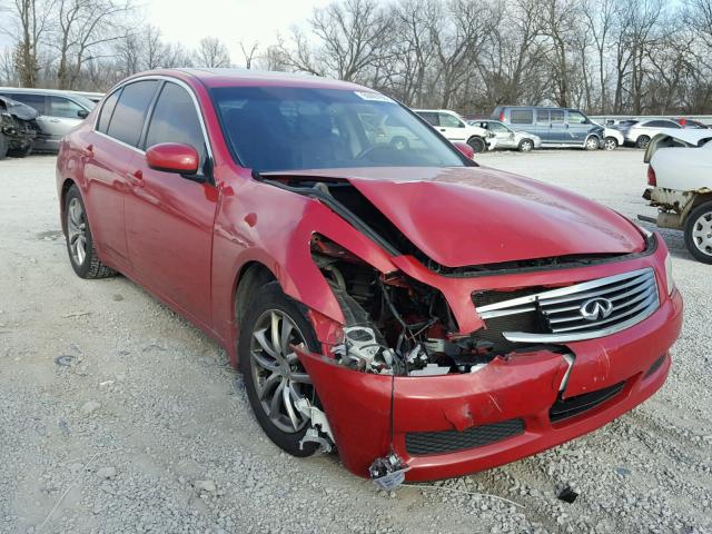 JNKBV61F17M816989 - 2007 INFINITI G35 RED photo 1