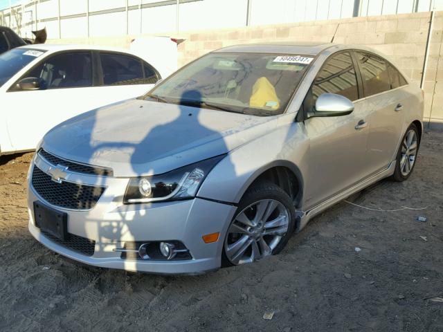 1G1PG5SB3E7254458 - 2014 CHEVROLET CRUZE LTZ SILVER photo 2