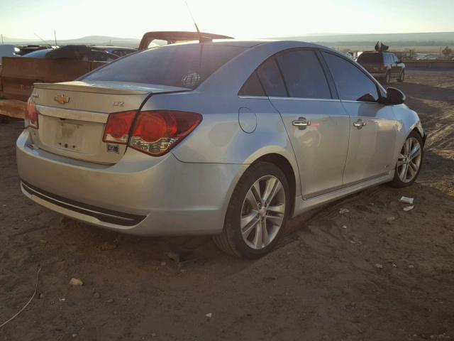 1G1PG5SB3E7254458 - 2014 CHEVROLET CRUZE LTZ SILVER photo 4