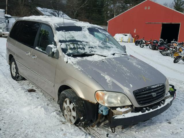 KNDUP131726276649 - 2002 KIA SEDONA EX BEIGE photo 1