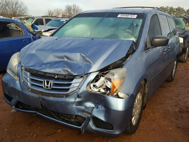 5FNRL3H27AB084777 - 2010 HONDA ODYSSEY LX BLUE photo 2