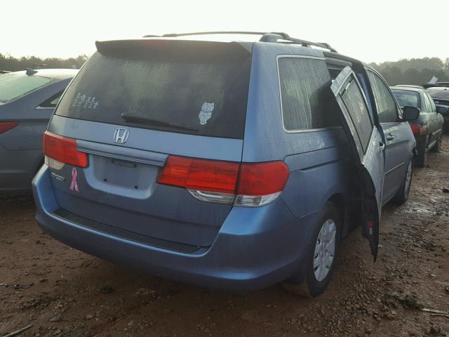 5FNRL3H27AB084777 - 2010 HONDA ODYSSEY LX BLUE photo 4