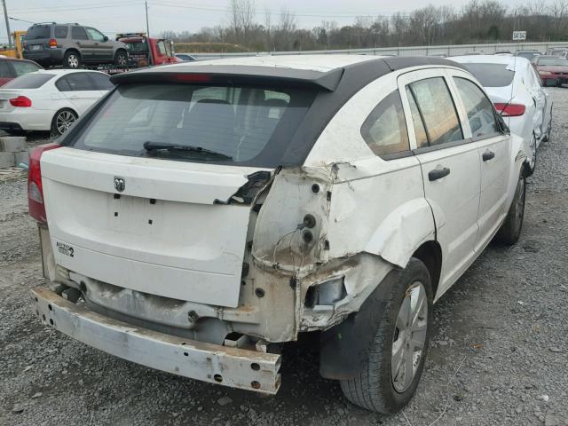 1B3HB48B87D384902 - 2007 DODGE CALIBER SX WHITE photo 4