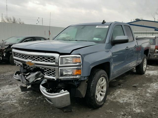 1GCVKREC2FZ318830 - 2015 CHEVROLET SILVERADO BLUE photo 2