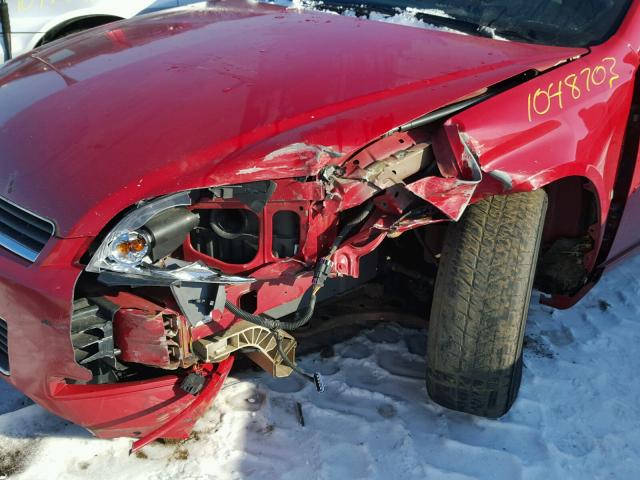 2G1WT55N681287968 - 2008 CHEVROLET IMPALA LT RED photo 10