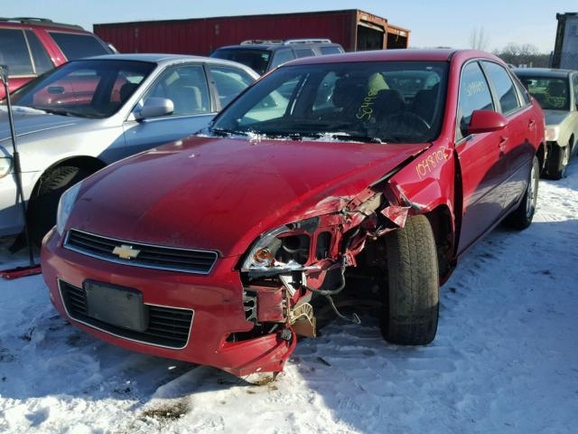 2G1WT55N681287968 - 2008 CHEVROLET IMPALA LT RED photo 2