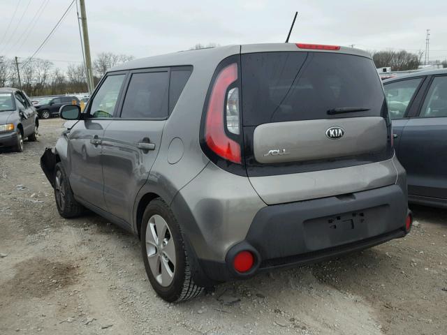 KNDJN2A25E7019224 - 2014 KIA SOUL GRAY photo 3