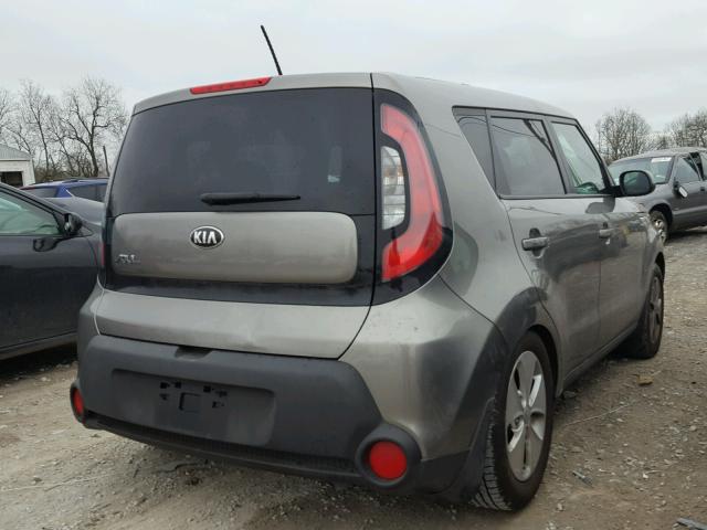 KNDJN2A25E7019224 - 2014 KIA SOUL GRAY photo 4