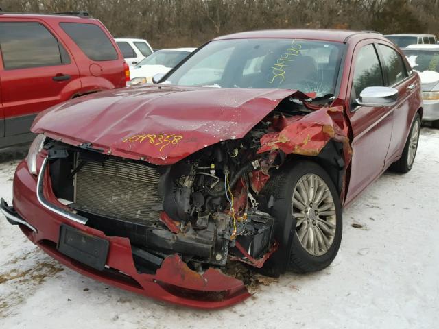 1C3CCBCG4CN122168 - 2012 CHRYSLER 200 LIMITE RED photo 2