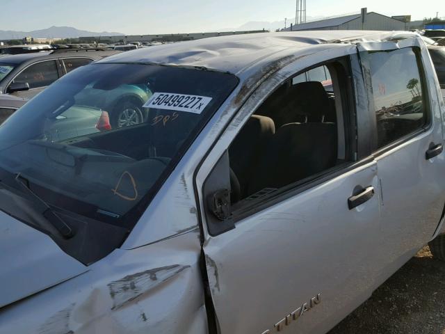 1N6AA0EK3DN304800 - 2013 NISSAN TITAN S SILVER photo 9