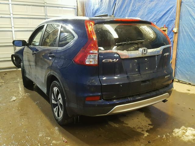 5J6RM4H93FL078313 - 2015 HONDA CR-V TOURI BLUE photo 3