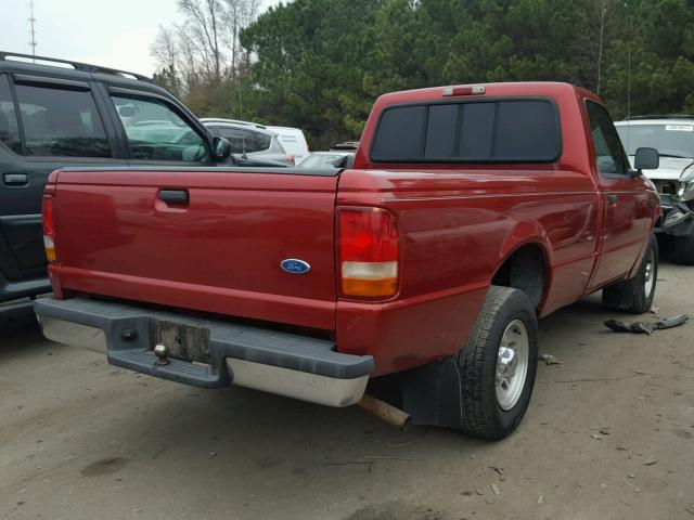 1FTCR10A0VTA87664 - 1997 FORD RANGER RED photo 4