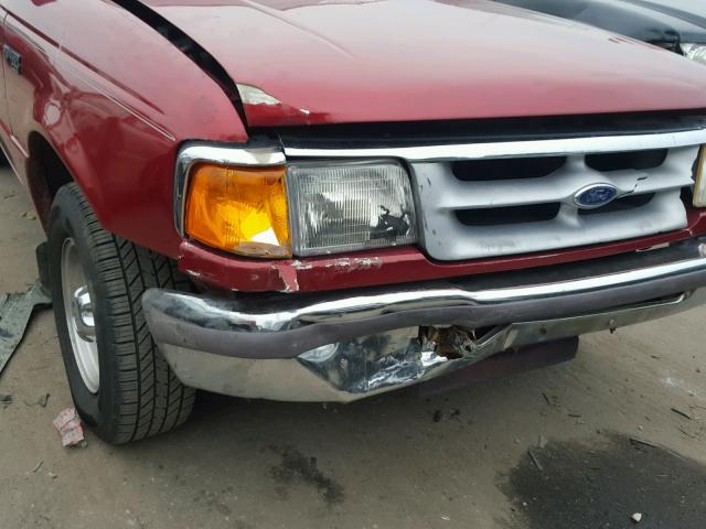 1FTCR10A0VTA87664 - 1997 FORD RANGER RED photo 9