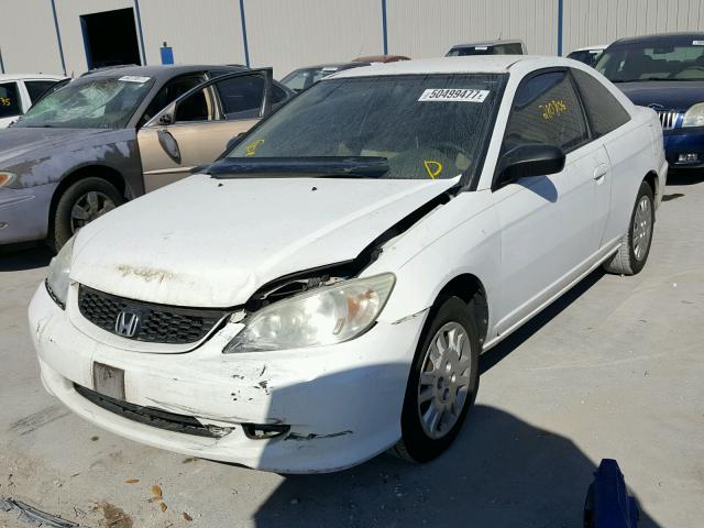 1HGEM22585L039800 - 2005 HONDA CIVIC LX WHITE photo 2