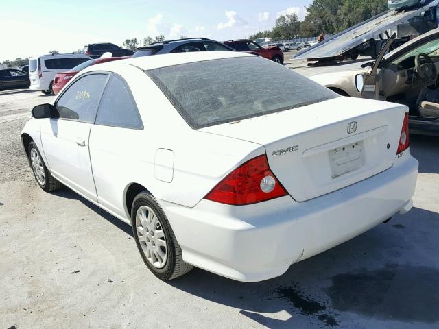 1HGEM22585L039800 - 2005 HONDA CIVIC LX WHITE photo 3