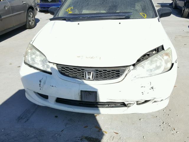 1HGEM22585L039800 - 2005 HONDA CIVIC LX WHITE photo 9