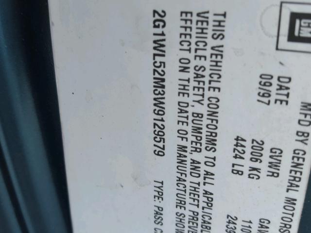 2G1WL52M3W9129579 - 1998 CHEVROLET LUMINA BAS მწვანე ფოტო 10