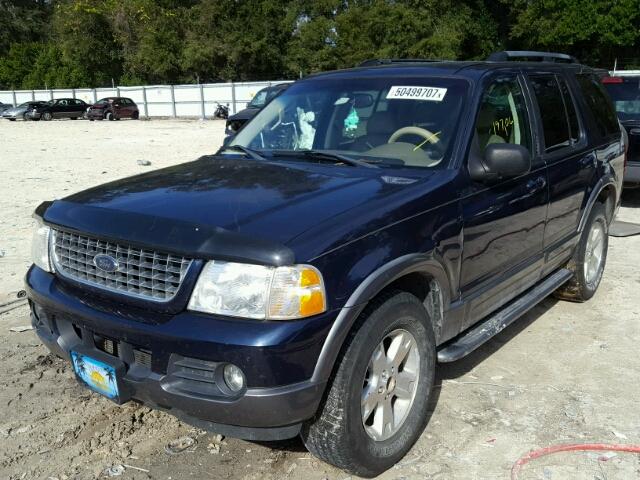 1FMZU63K83UA45286 - 2003 FORD EXPLORER X BLUE photo 2