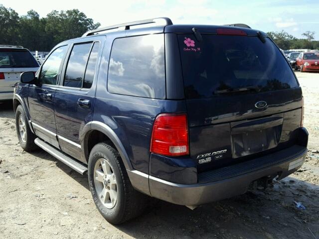 1FMZU63K83UA45286 - 2003 FORD EXPLORER X BLUE photo 3