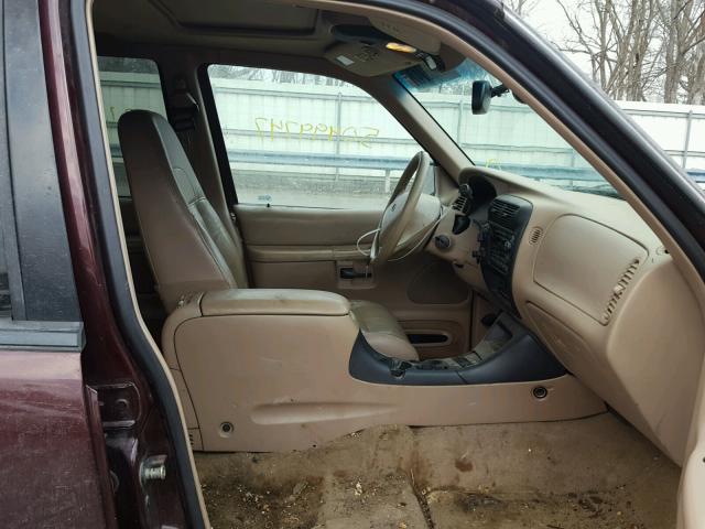 1FMDU74E1YZB11633 - 2000 FORD EXPLORER E BURGUNDY photo 5