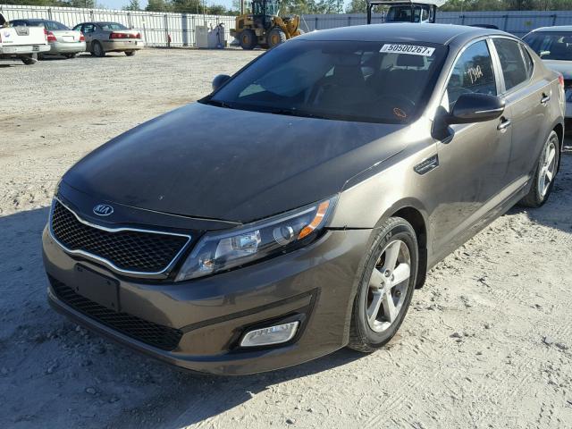 5XXGM4A7XEG288511 - 2014 KIA OPTIMA LX BROWN photo 2