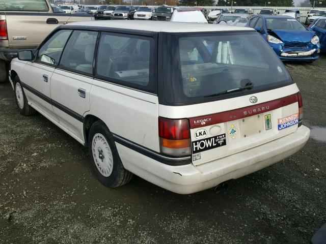 4S3BJ6323M1911204 - 1991 SUBARU LEGACY L WHITE photo 3