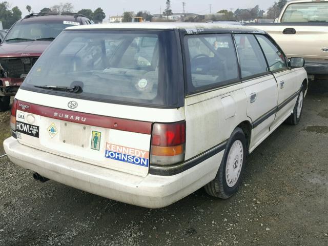 4S3BJ6323M1911204 - 1991 SUBARU LEGACY L WHITE photo 4