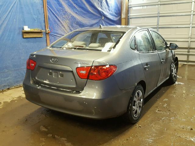 KMHDU46D99U799740 - 2009 HYUNDAI ELANTRA GL GRAY photo 4