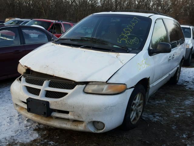 1B4GP44L7XB878123 - 1999 DODGE GRAND CARA WHITE photo 2